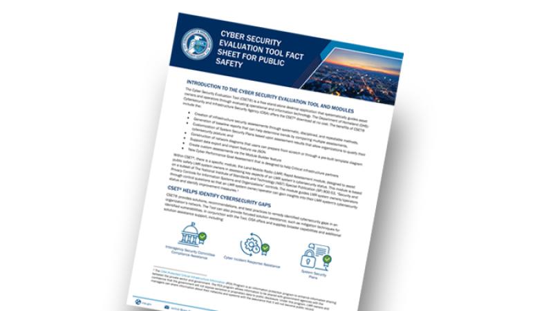 Cyber Security Evaluation Tool (CSET) Fact Sheet for Public Safety