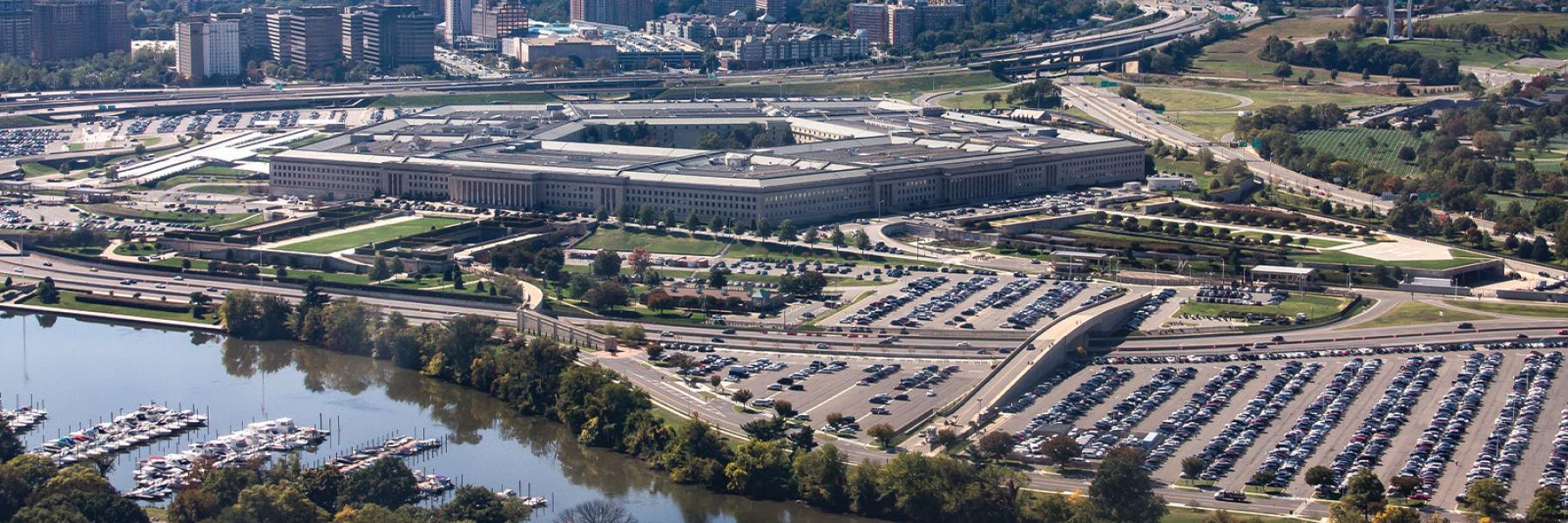 Aerial view of the Pentagon in Washington DC
