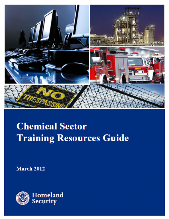 Chemical Sector Training Resources Guide Cover