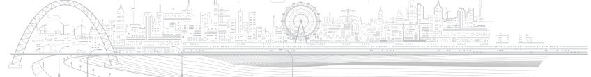 City skyline graphic
