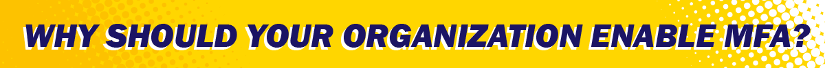 Why Should Your Organizatioin Enable MFA?