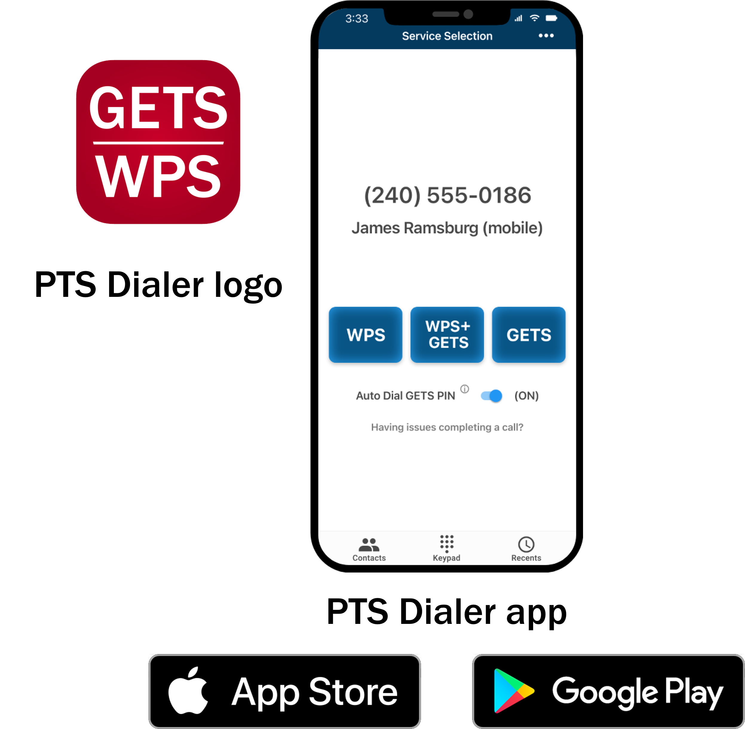 PTS Dialer App is available for download on the Google Playstore and Apple App Store