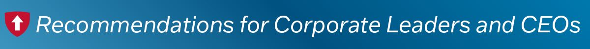Recomendaciones para líderes corporativos y directores ejecutivos