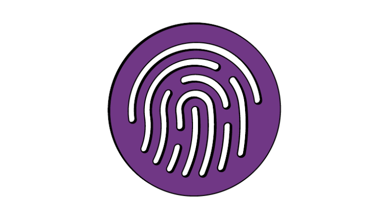 An illustration showing a fingerprint