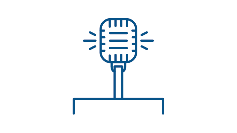 An icon of a microphone