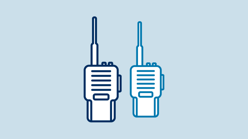Two land mobile radio icons
