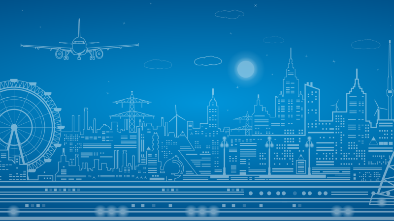 An illustration of a city
