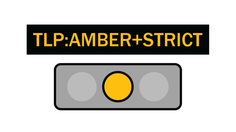 Traffic Light Protocol AMBER STRICT