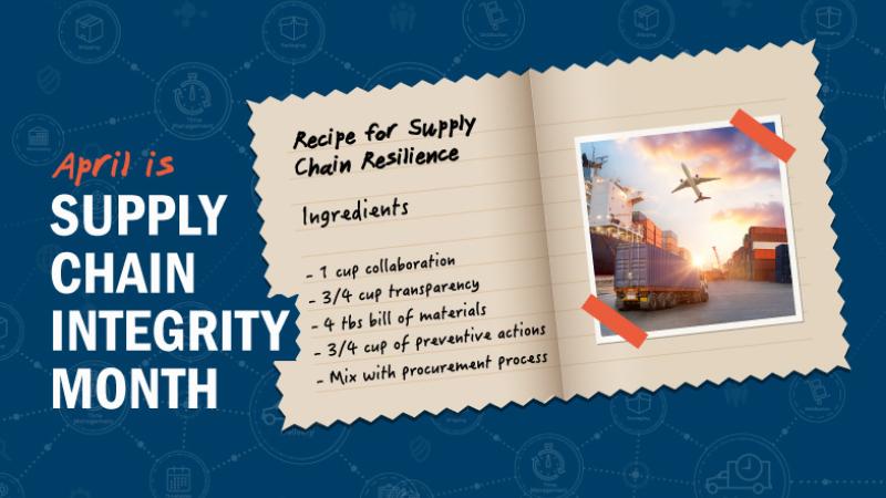 April is Supply Chain Integrity Month.