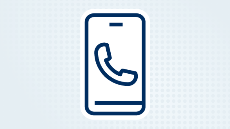 Simple drawing of a cellphone with an image of a handheld cordless phone