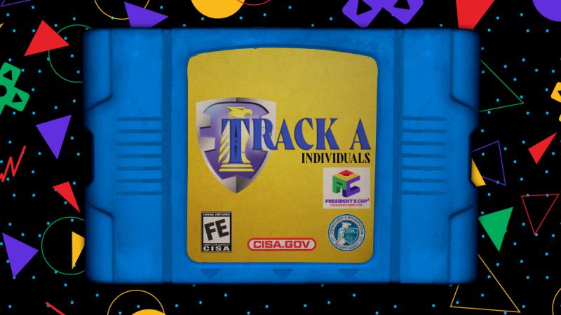 Track A. Image of a retro game cartridge with Track A displayed on the label.