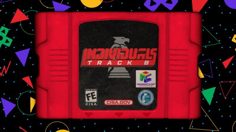 Track B. Image of a retro game cartridge with Track B displayed on the label.