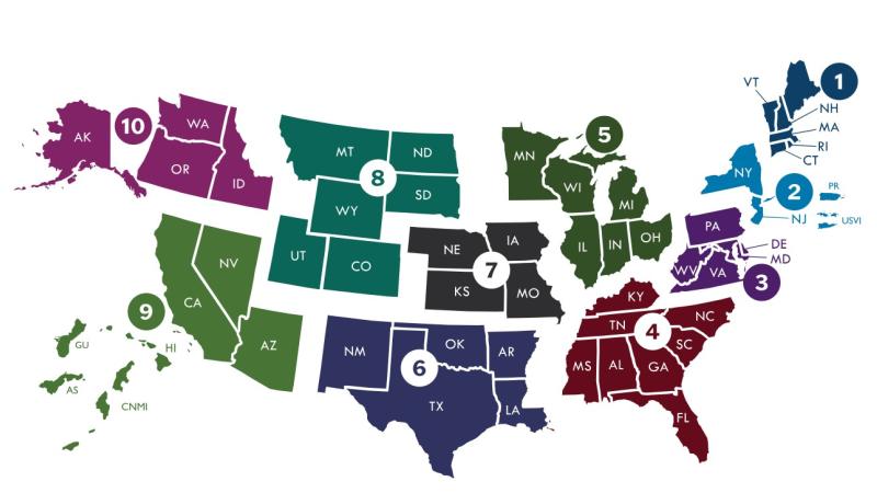 CISA Regional Map