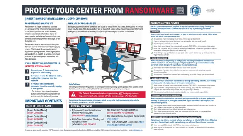 Protect Your Center from Ransomware Poster