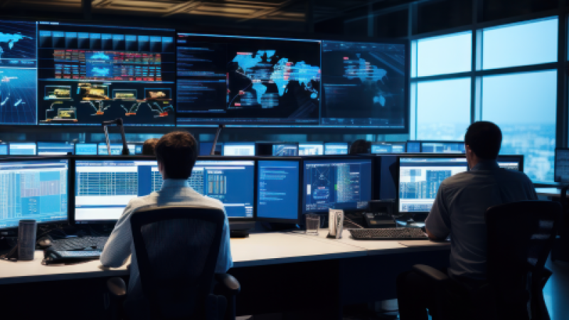 Photo of people working in an operations center