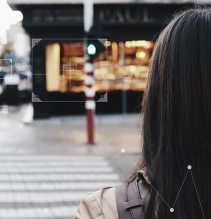 Image of person at a crosswalk