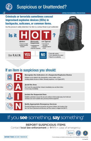 Suspicious or Unattended Item Poster Image