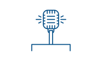 An icon of a microphone