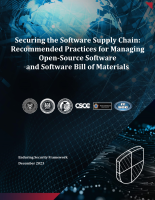 Cover: Securing the software supply chain recommended practices for managing OSS and SBOMs