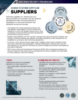 Cover page: ESF: Securing the Software Supply Chain: Recommended Practices Guide for Suppliers Slicksheet