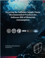 Cover: ESF securing the software supply chain: recommended practices for SBOMs