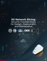 Cover Page: ESF: 5G Network Slicing: Security Considerations for Design, Deployment, and Maintenance