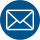 blue and white icon of mail envelope