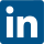 blue and white icon of LinkedIn logo