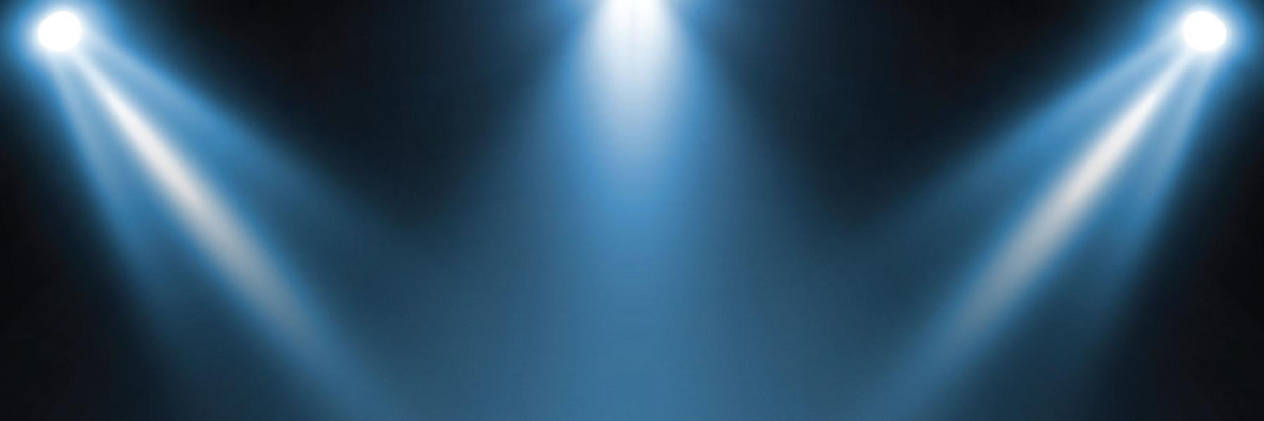 Spotlights on dark background