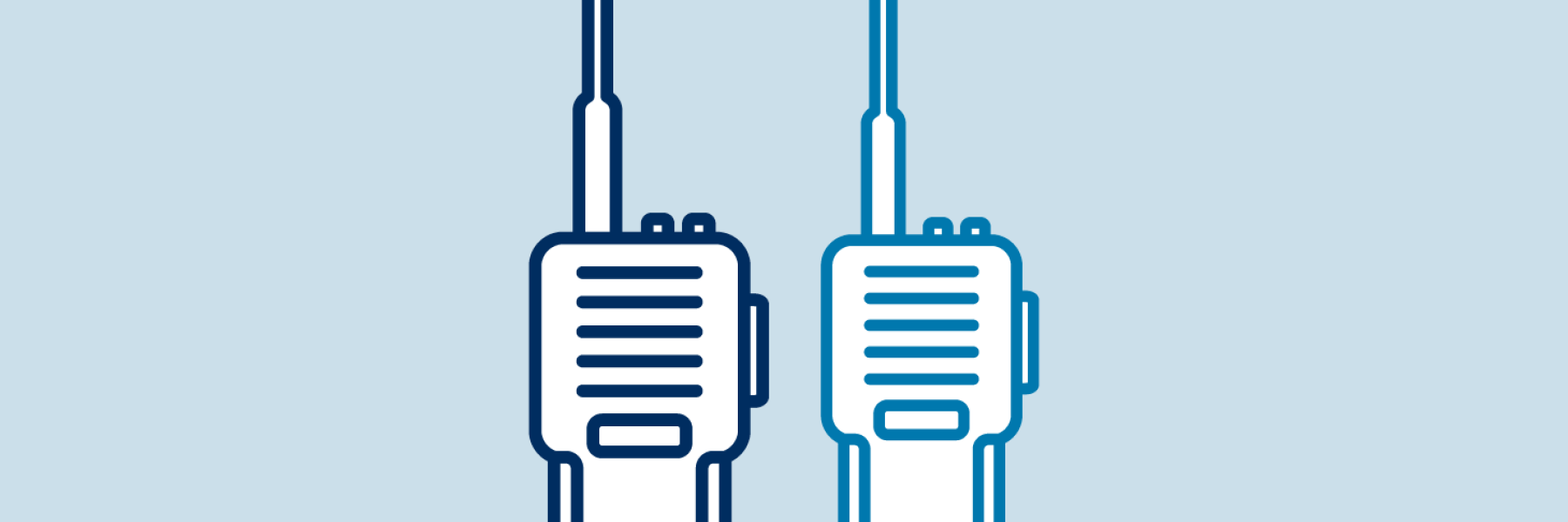 Two land mobile radio icons
