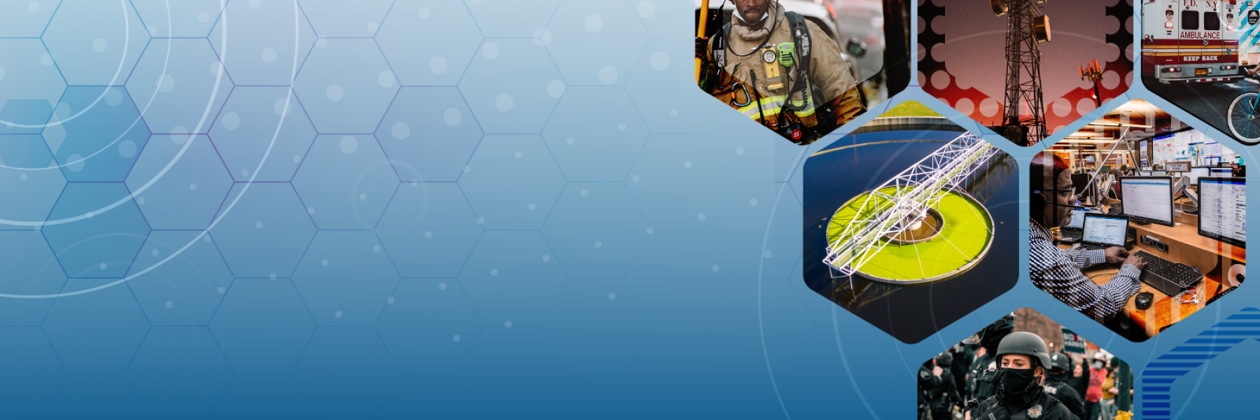 HERO Image showing various emergency communications scenarios
