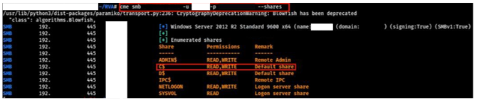 Figure 1: ACCOUNT 1 Domain Admin Privileges