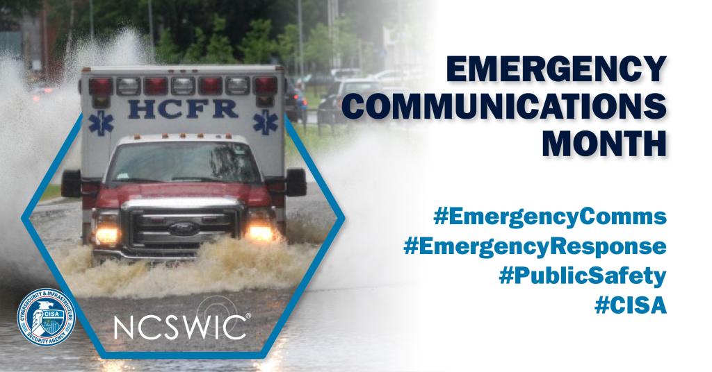 Image of emergency vehicle driving through flooded waters
