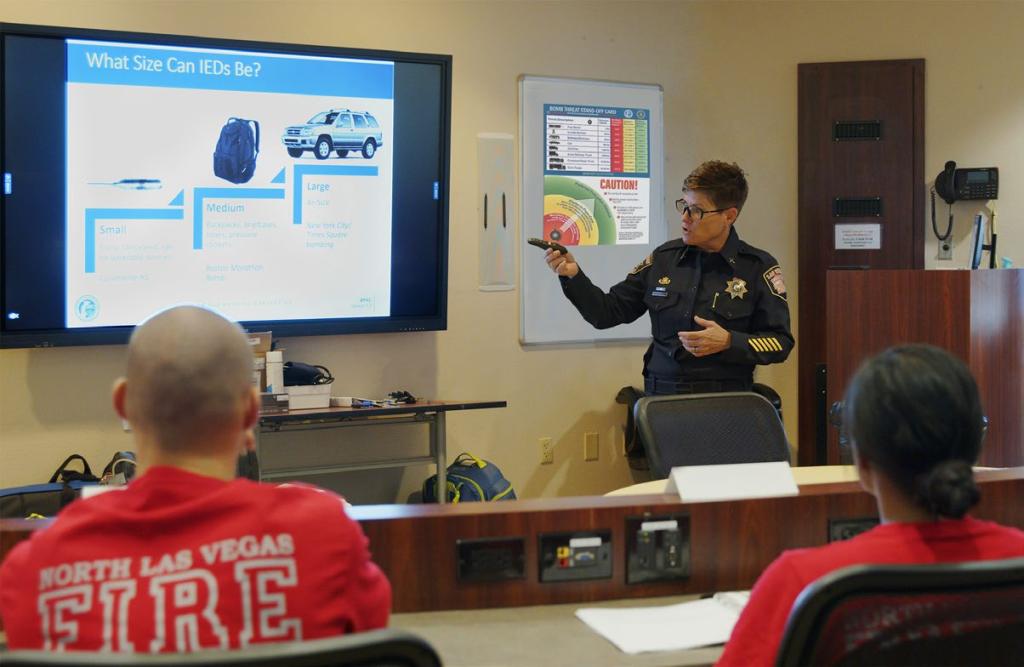 Empowered trainer instructing in a classroom setting