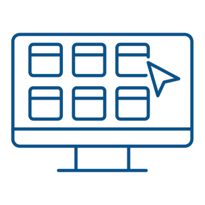 An icon showing services and programs on a computer