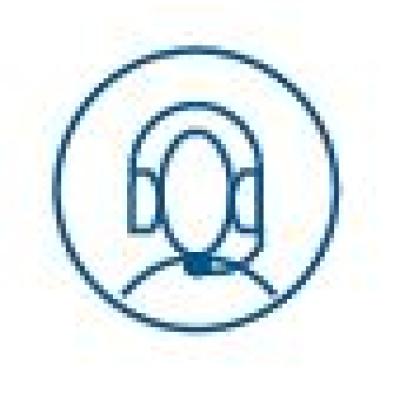 Icon of a person with a headset on