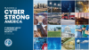 "Building a Cyber Strong America" branded background image with thumbnail photos of critical infrastructure systems in the US